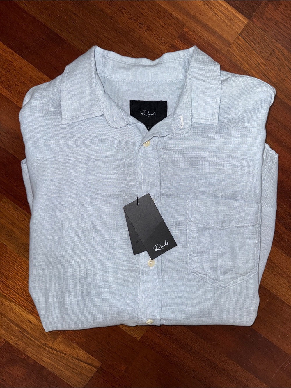 Rails Light Blue Men's Long-Sleeve Button-Down Shirt
